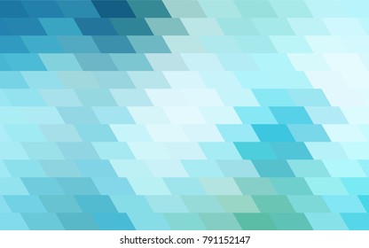 Light Blue, Green vector blurry rectangular background. Geometric background in square style with gradient. The pattern can be used for brand-new background.