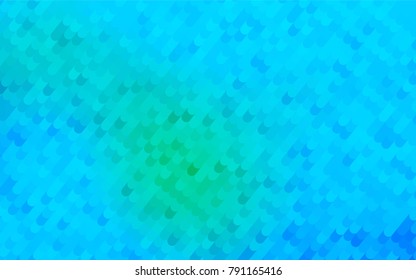 Light Blue, Green vector blurry arched pattern. Geometric illustration in Origami style with gradient.  The polygonal design can be used for your web site.