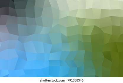Light Blue, Green vector blurry rectangular background. Geometric background in square style with gradient. The pattern can be used for brand-new background.