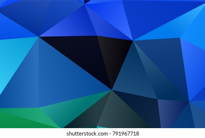 Light Blue, Green vector blurry triangle template. A completely new color illustration in a vague style. The best triangular design for your business.