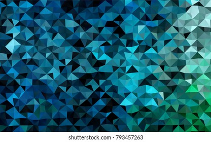 Light Blue, Green vector blurry triangle pattern. A sample with polygonal shapes. Brand-new design for your business.