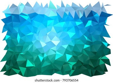 Light Blue, Green vector blurry triangle pattern. Brand-new colored illustration in blurry style with gradient. The polygonal design can be used for your web site.