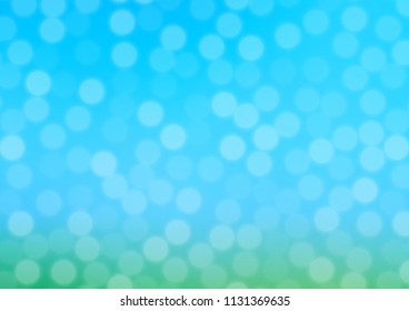 Light Blue, Green vector bokeh template. A vague abstract illustration with gradient. The template can be used for your brand book.