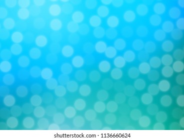 Light Blue, Green vector bokeh template. Glitter abstract illustration with an elegant design. The template can be used for your brand book.