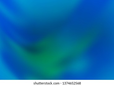 Light Blue, Green vector bokeh pattern. Modern geometrical abstract illustration with gradient. The best blurred design for your business.