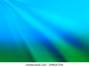 Light Blue, Green vector bokeh template. A completely new color illustration in a bokeh style. The blurred design can be used for your web site.