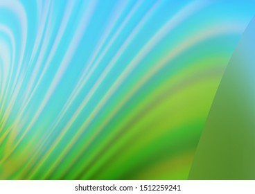 Light Blue, Green vector bokeh template. Creative illustration in halftone style with gradient. Brand new style for your business design.