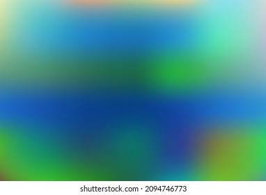 Hellblau, grüner Vektor-Bokeh-Vorlage. Eine vage abstrakte Illustration mit Farbverlauf. Elegantes Cover für ein Markenbuch.
