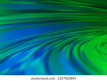 Azul claro, boquilla vectorial verde y patrón colorido. Ilustración colorida de estilo borroso con gradiente. Nuevo diseño para su negocio.