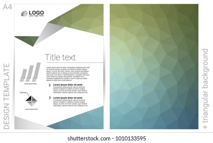 Light Blue, Green vector  brochure for ui, ux design. Modern abstract design concept with colorful gradient. Pattern for ads, leaflets, labels of your business.