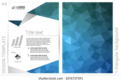 Light Blue, Green vector  brochure for ui, ux design. Modern abstract design concept with colorful gradient. The pattern can be used for any ad, booklets.