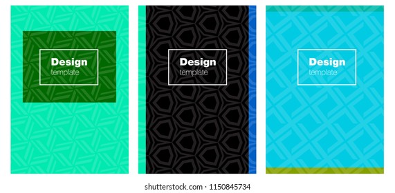Light Blue, Green vector brochure for ui, ux design. Modern abstract design concept with colorful gradient. Completely new template books.