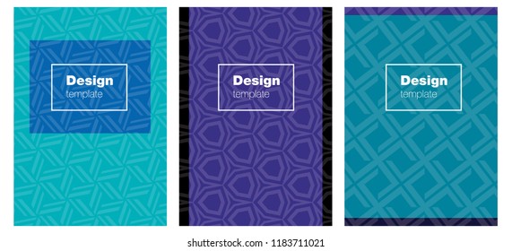 Light Blue, Green vector brochure for ui, ux design. Abstract booklet on colored background with gradient. Pattern for business books, journals.