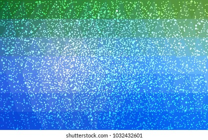 Light Blue, Green vector christmas postcard low polygon background. Illustration consisting of triangles. Abstract triangular polygonal origami or crystal design of New Year celebration.