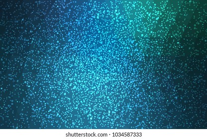 Light Blue, Green vector christmas polygon background. Low poly Illustration consisting of triangles with snowflakes. Texture background of New Year celebration.