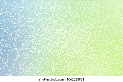 Light Blue, Green vector christmas postcard low polygon background. Illustration consisting of triangles. Abstract triangular polygonal origami or crystal design of New Year celebration.