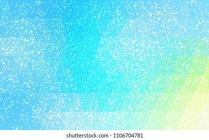 Light Blue, Green vector christmas postcard low polygon background. Illustration consisting of triangles. Abstract triangular polygonal origami or crystal design of New Year celebration.