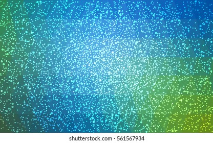Light Blue Green vector christmas postcard low polygon background. Illustration consisting of triangles. Abstract triangular polygonal origami or crystal design of New Year celebration.