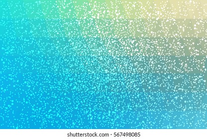 Light Blue Green vector christmas polygon background. Low poly Illustration consisting of triangles with snowflakes. Texture background of New Year celebration.