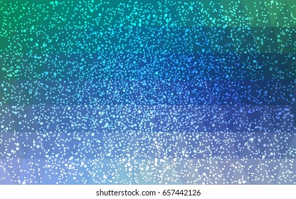 Light Blue, Green vector christmas polygon background. Low poly Illustration consisting of triangles with snowflakes. Texture background of New Year celebration.
