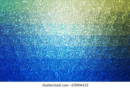 Light Blue, Green vector christmas postcard low polygon background. Illustration consisting of triangles. Abstract triangular polygonal origami or crystal design of New Year celebration.