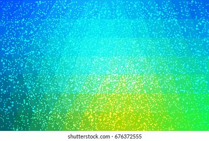 Light Blue, Green vector christmas postcard low polygon background. Illustration consisting of triangles. Abstract triangular polygonal origami or crystal design of New Year celebration.