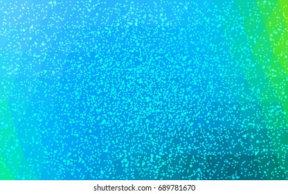 Light Blue, Green vector christmas polygon background. Low poly Illustration consisting of triangles with snowflakes. Texture background of New Year celebration.