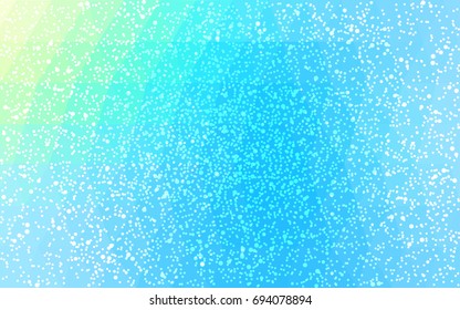 Light Blue, Green vector christmas polygon background. Low poly Illustration consisting of triangles with snowflakes. Texture background of New Year celebration.