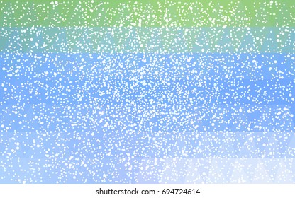 Light Blue, Green vector christmas postcard low polygon background. Illustration consisting of triangles. Abstract triangular polygonal origami or crystal design of New Year celebration.