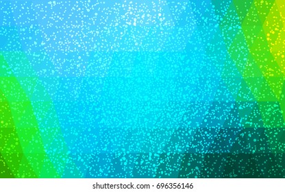 Light Blue, Green vector christmas postcard low polygon background. Illustration consisting of triangles. Abstract triangular polygonal origami or crystal design of New Year celebration.
