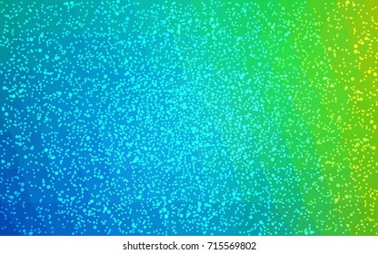 Light Blue, Green vector christmas polygon background. Low poly Illustration consisting of triangles with snowflakes. Texture background of New Year celebration.