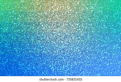Light Blue, Green vector christmas postcard low polygon background. Illustration consisting of triangles. Abstract triangular polygonal origami or crystal design of New Year celebration.