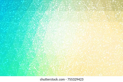 Light Blue, Green vector christmas polygon background. Low poly Illustration consisting of triangles with snowflakes. Texture background of New Year celebration.