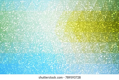 Light Blue, Green vector christmas polygon background. Low poly Illustration consisting of triangles with snowflakes. Texture background of New Year celebration.
