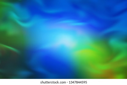 Light Blue, Green vector colorful abstract texture. Creative illustration in halftone style with gradient. New style for your business design.