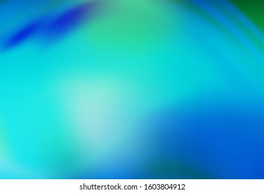 Light Blue, Green vector colorful blur backdrop. A completely new colored illustration in blur style. Background for designs.