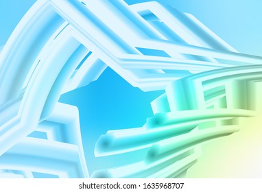 Light Blue, Green vector colorful abstract texture. A completely new colored illustration in blur style. New way of your design.