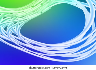 Azul claro, fondo negro vectorial verde colorido. Ilustración creativa en estilo de medio tono con degradado. Diseño borroso para su sitio web.