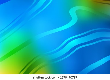 Light Blue, Green vector colorful blur backdrop. A completely new colored illustration in blur style. New style design for your brand book.