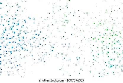 Light Blue, Green vector  cover with spots. Abstract illustration with colored bubbles in nature style. Completely new template for your brand book.