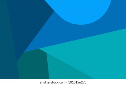 Light Blue, Green vector cover with rounded stripes. Modern geometrical abstract illustration with staves. The template can be used as a background.