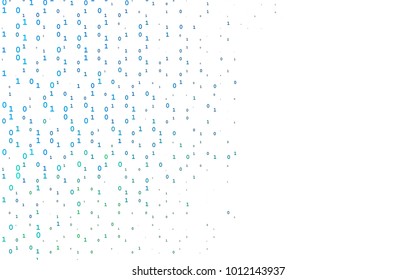 Light Blue, Green vector cover with mathematic symbols. Modern geometrical illustration with numerals. Template can be used as a background for ads of typography.