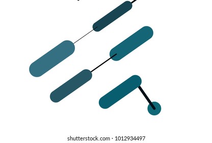 Light Blue, Green vector cover with rounded stripes. Capsules on blurred abstract background with gradient. The pattern can be used for medical ad, booklets, leaflets