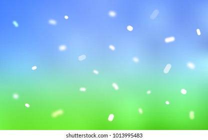 Light Blue, Green vector cover with beautiful snowflakes. Shining colored illustration with snow in christmas style. The pattern can be used for year new  websites.