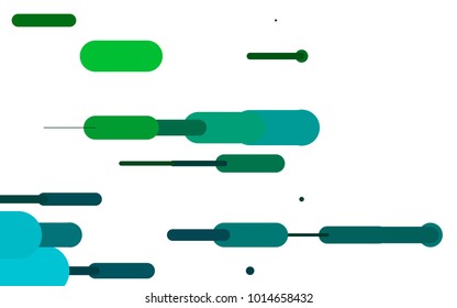 Light Blue, Green vector cover with rounded stripes. Capsules on blurred abstract background with gradient. The pattern can be used for medical ad, booklets, leaflets