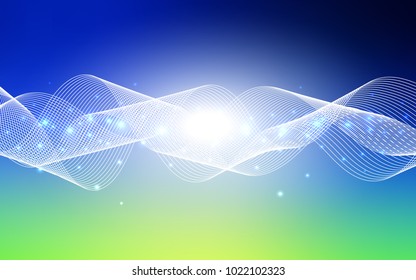 Light Blue, Green vector cover with happy holiday ribbons. Beautiful colored illustration with ribbon in celebration style. Beautiful design for your business advert of anniversary.