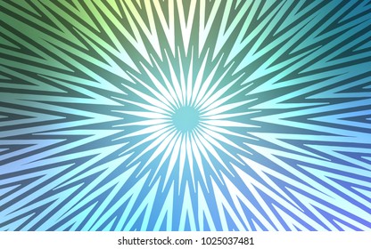 Light Blue, Green vector cover with stright stripes. Blurred decorative design in simple style with lines. Pattern for ads, posters, banners.