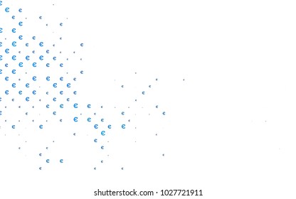 Light Blue, Green vector cover with financial symbols. Abstract illustration with colored financial digital symbols. The pattern can be used for ad, booklets, leaflets of banks.