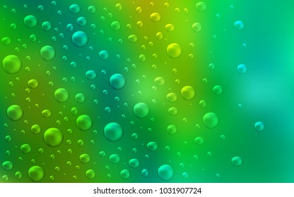 Light Blue, Green vector cover with spots. Modern abstract illustration with colorful water drops. New design for ad, poster, banner of your website.