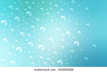 Light Blue, Green vector cover with spots. Modern abstract illustration with colorful water drops. The pattern can be used for ads, leaflets of liquid.